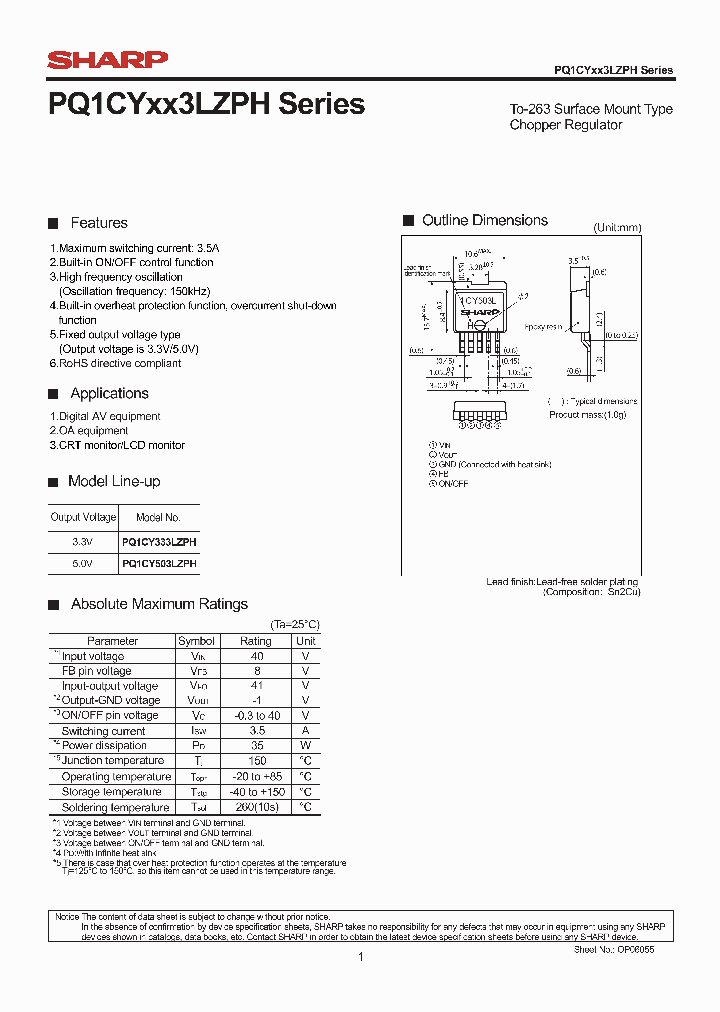 PQ1CYXX3LZPH_1297330.PDF Datasheet