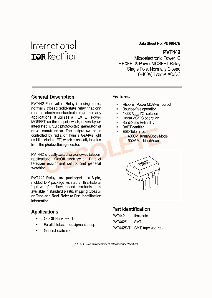 PVT442_1168124.PDF Datasheet Download --- IC-ON-LINE