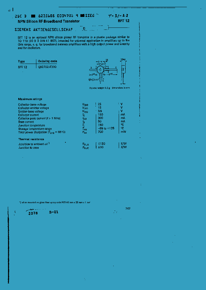 BFT12_1035864.PDF Datasheet