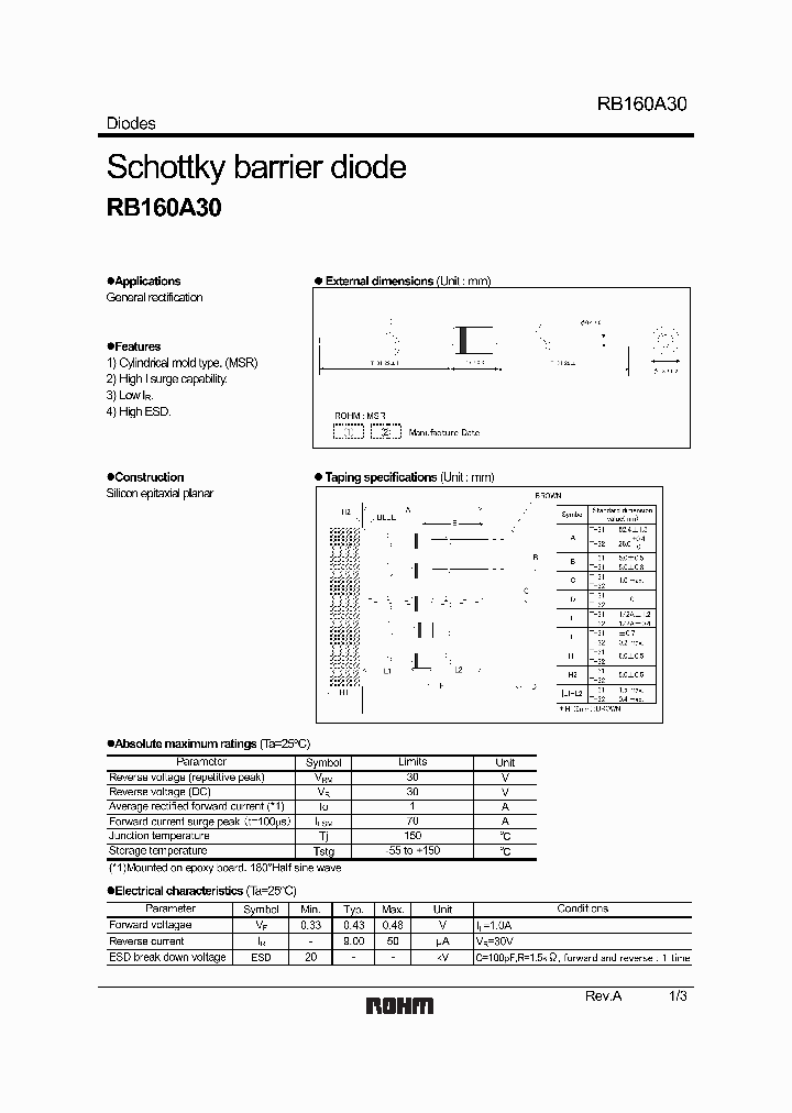 RB160A30_1117394.PDF Datasheet