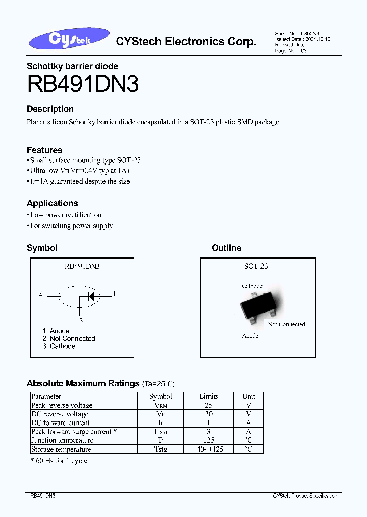 RB491DN3_1300745.PDF Datasheet