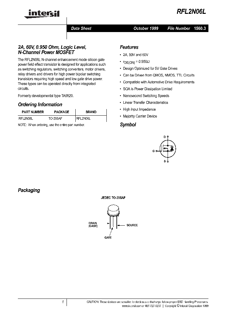 RFL2N06L_1032565.PDF Datasheet Download --- IC-ON-LINE