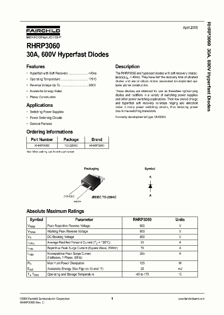 RHRP306005_1149628.PDF Datasheet