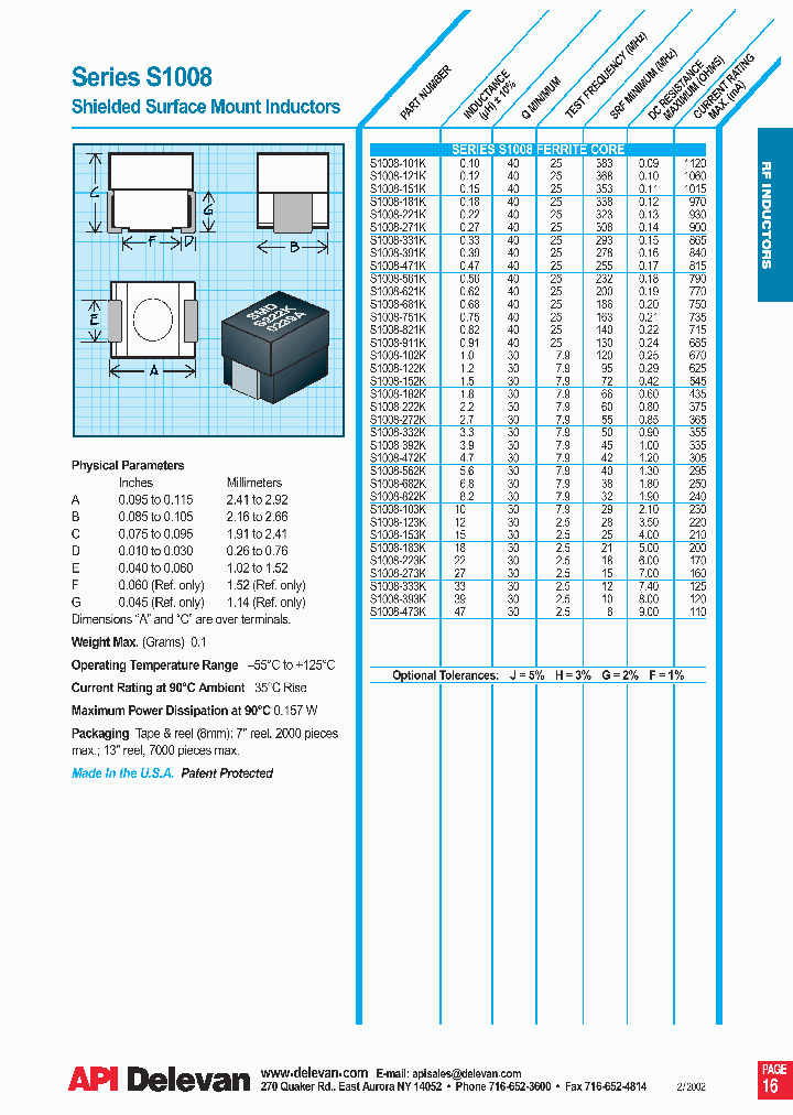 S1008-121K_654796.PDF Datasheet