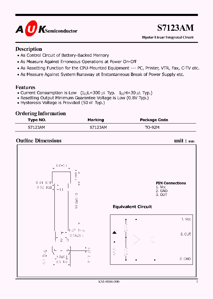 S7123AM_1304126.PDF Datasheet Download --- IC-ON-LINE
