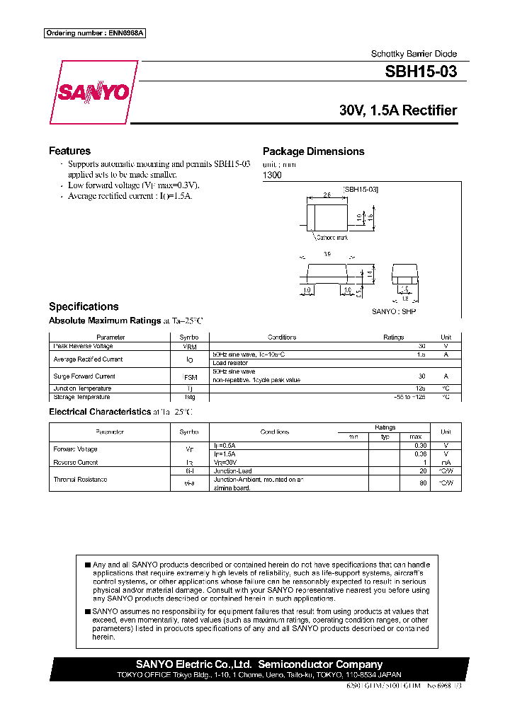 SBH15-03_1305305.PDF Datasheet