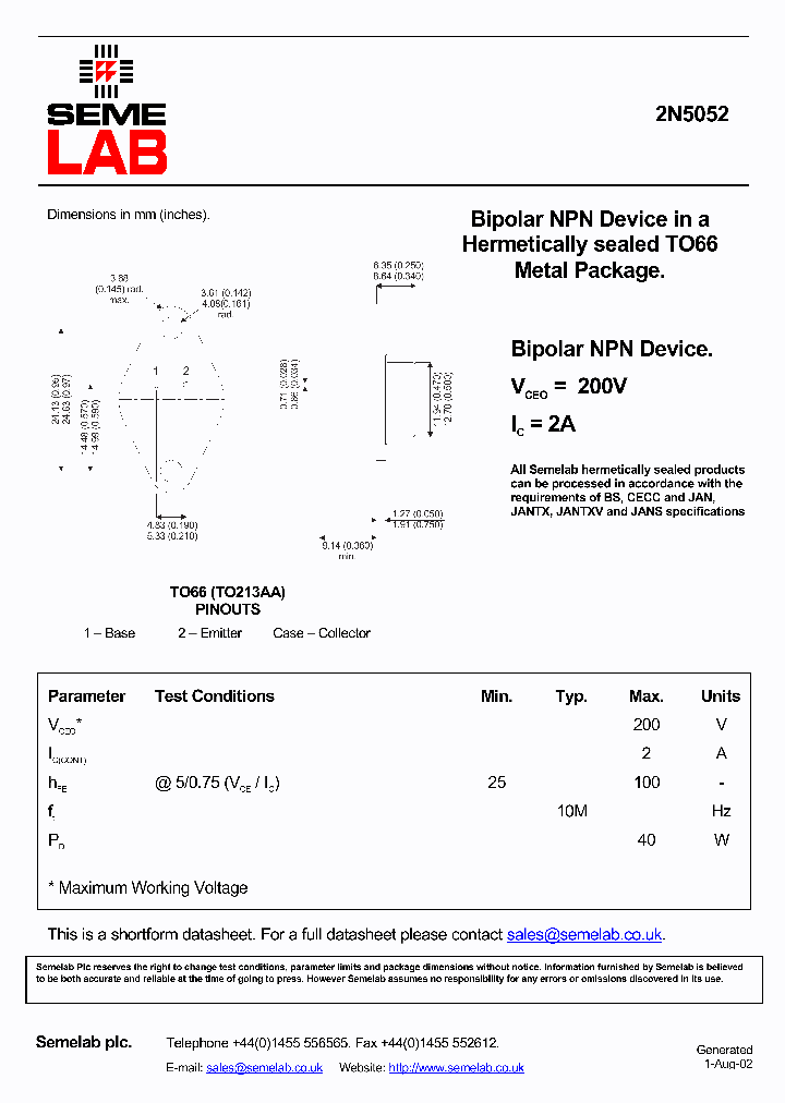SF2N5052_1307040.PDF Datasheet