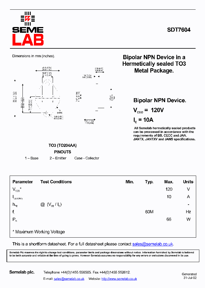 SFSDT7604_1307125.PDF Datasheet