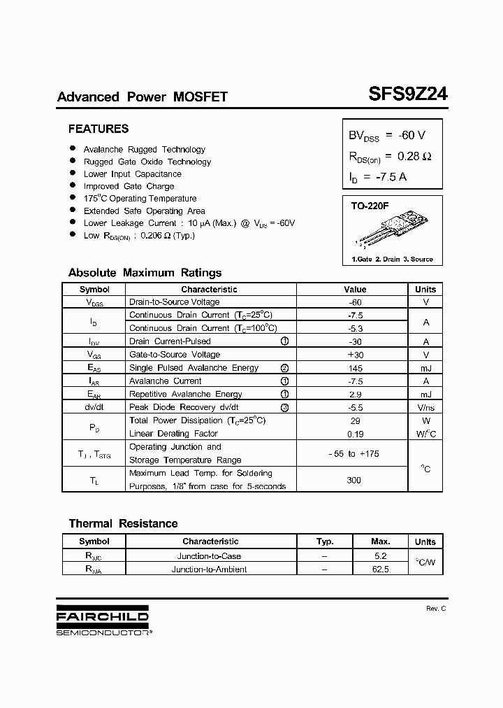 SFS9Z24_1307815.PDF Datasheet