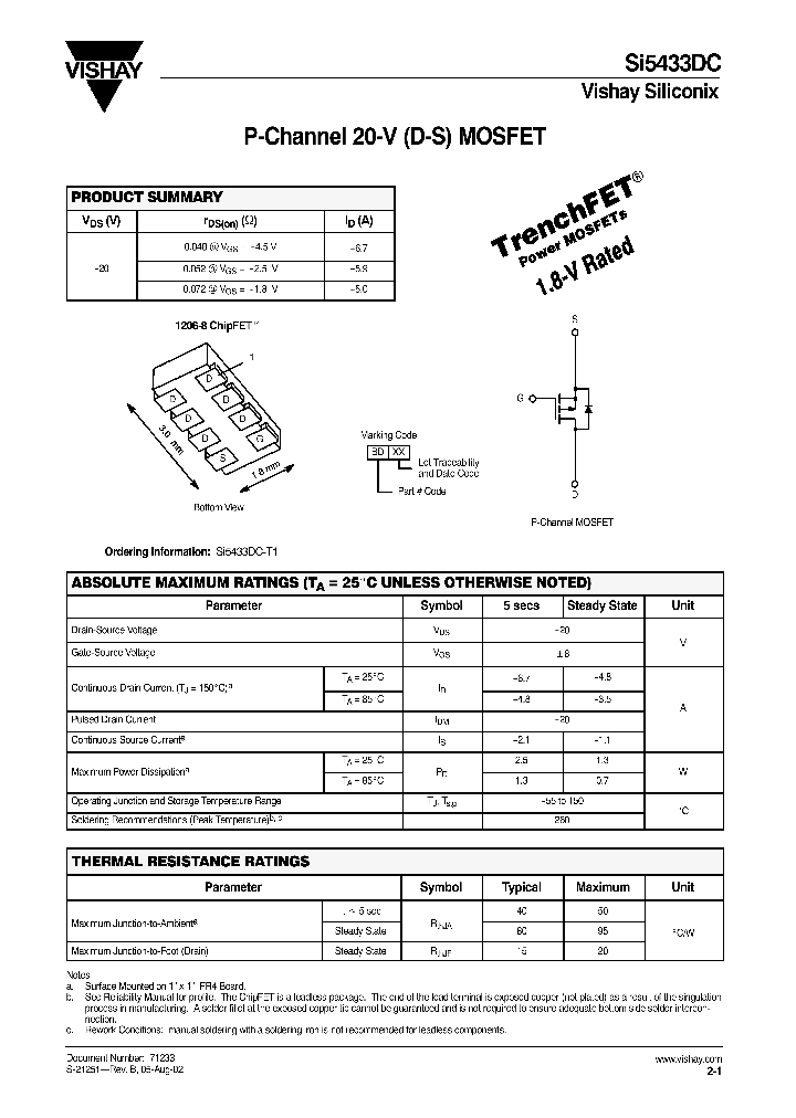 SI5433DC-T1_1308974.PDF Datasheet