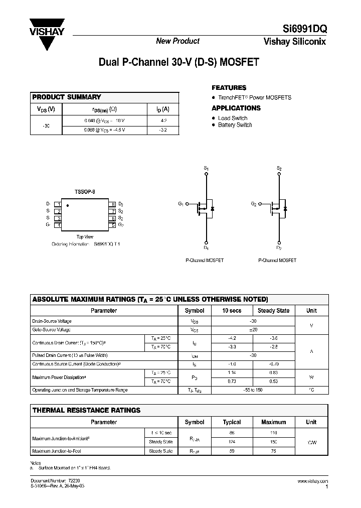 SI6991DQT-1_1309117.PDF Datasheet