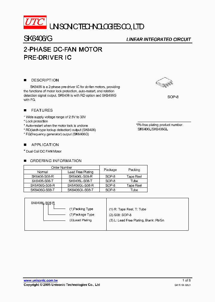 SK6406G-S08-R_1118798.PDF Datasheet Download --- IC-ON-LINE