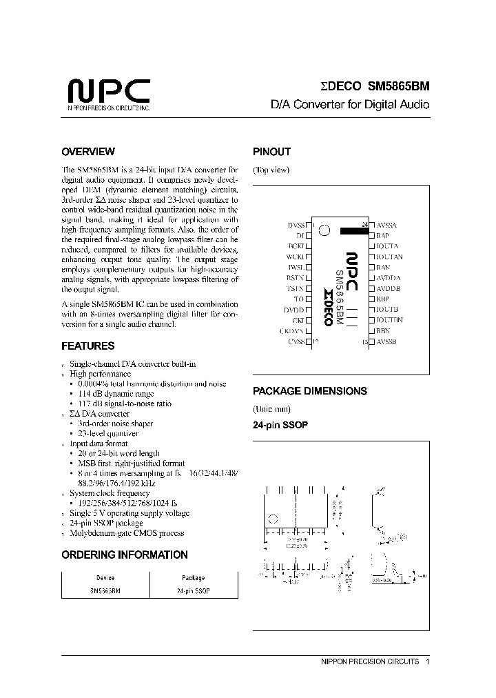 SM5865BM_1310748.PDF Datasheet