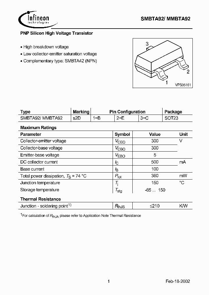 MMBTA92_1151929.PDF Datasheet Download --- IC-ON-LINE