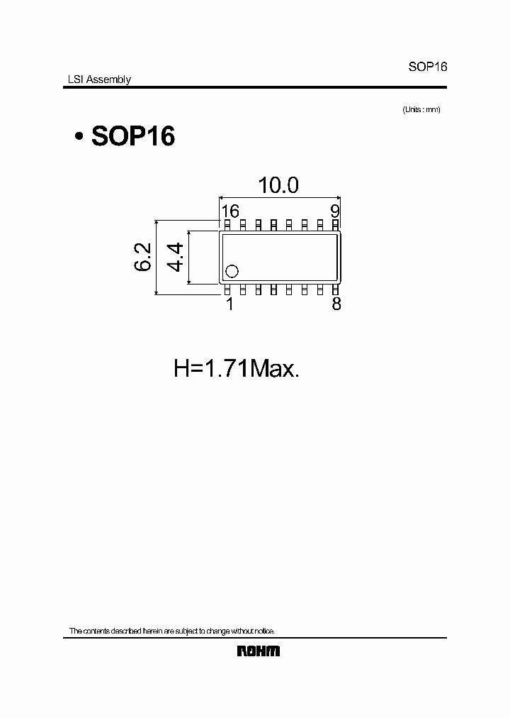 SOP16_1314647.PDF Datasheet Download --- IC-ON-LINE