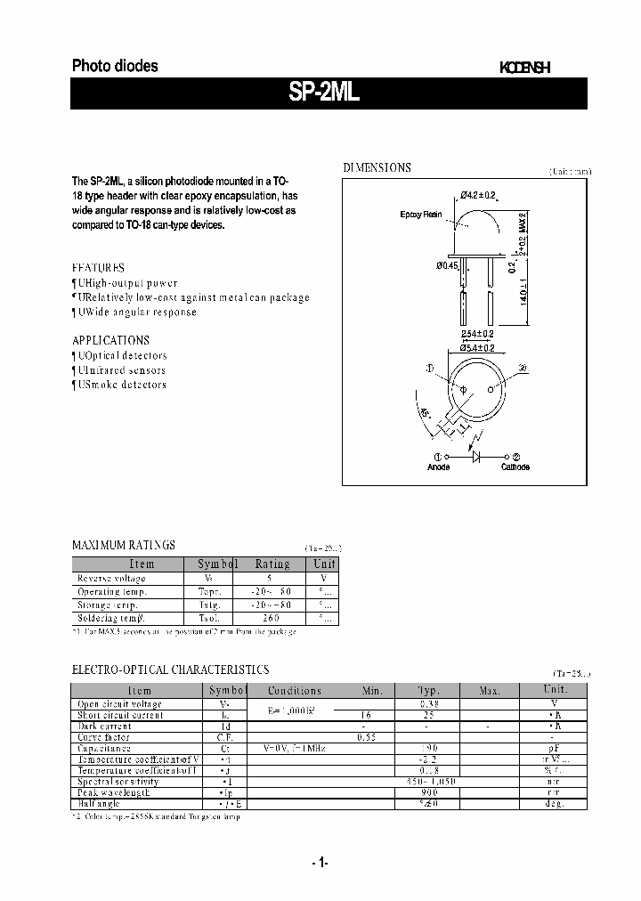 SP-2ML_1314764.PDF Datasheet