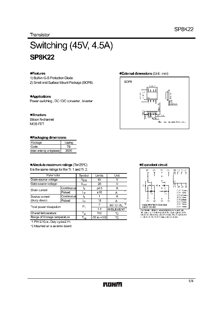 SP8K22_1315270.PDF Datasheet