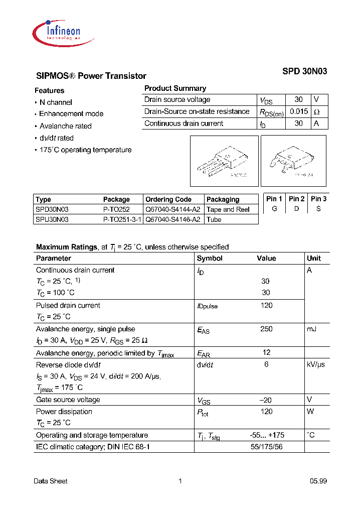 SPD30N03_1073600.PDF Datasheet