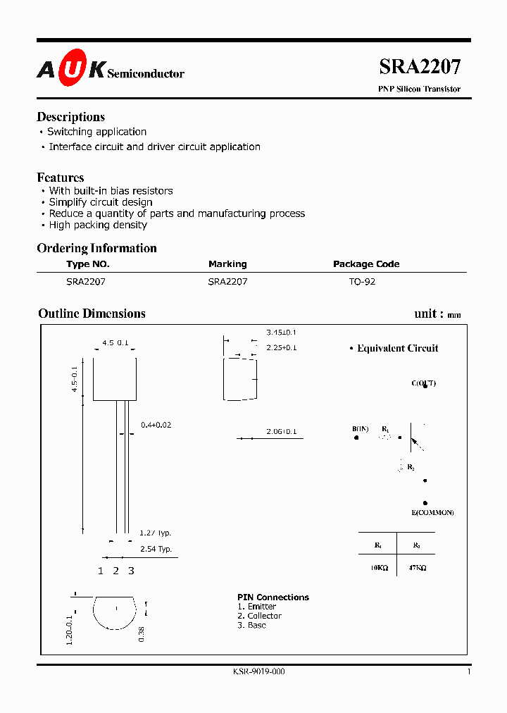 SRA2207_1316164.PDF Datasheet