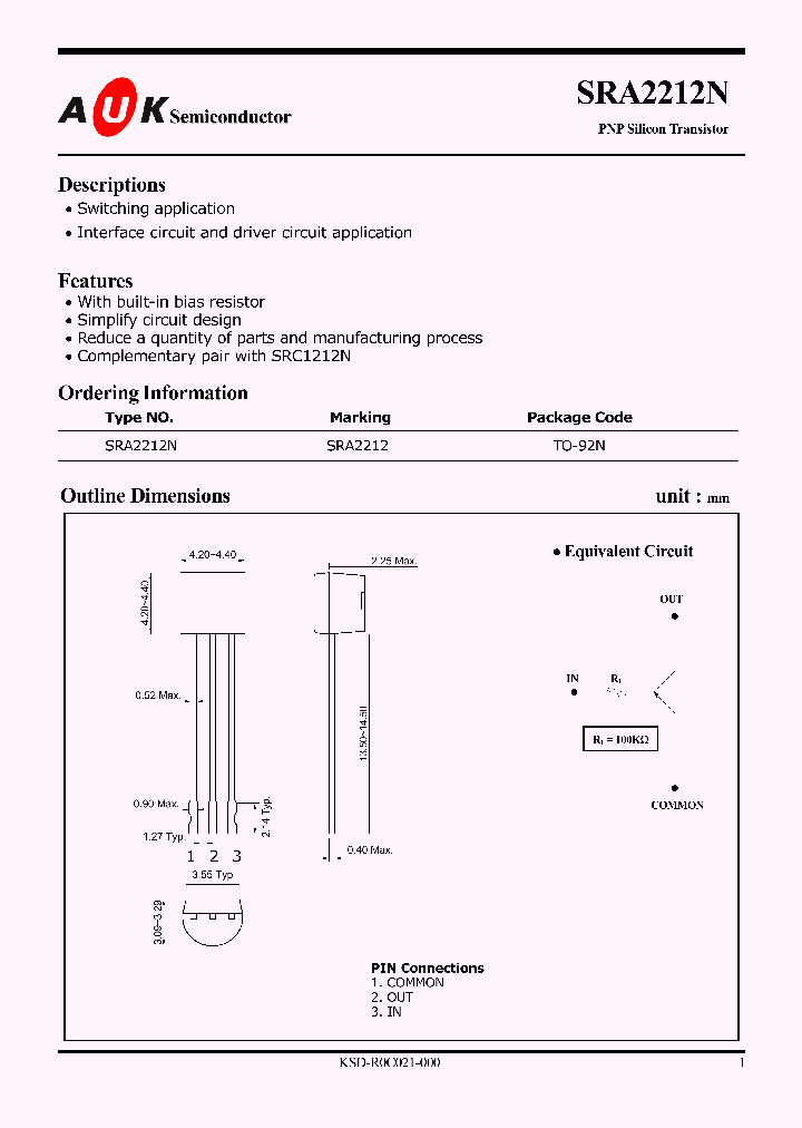 SRA2212N_1316197.PDF Datasheet