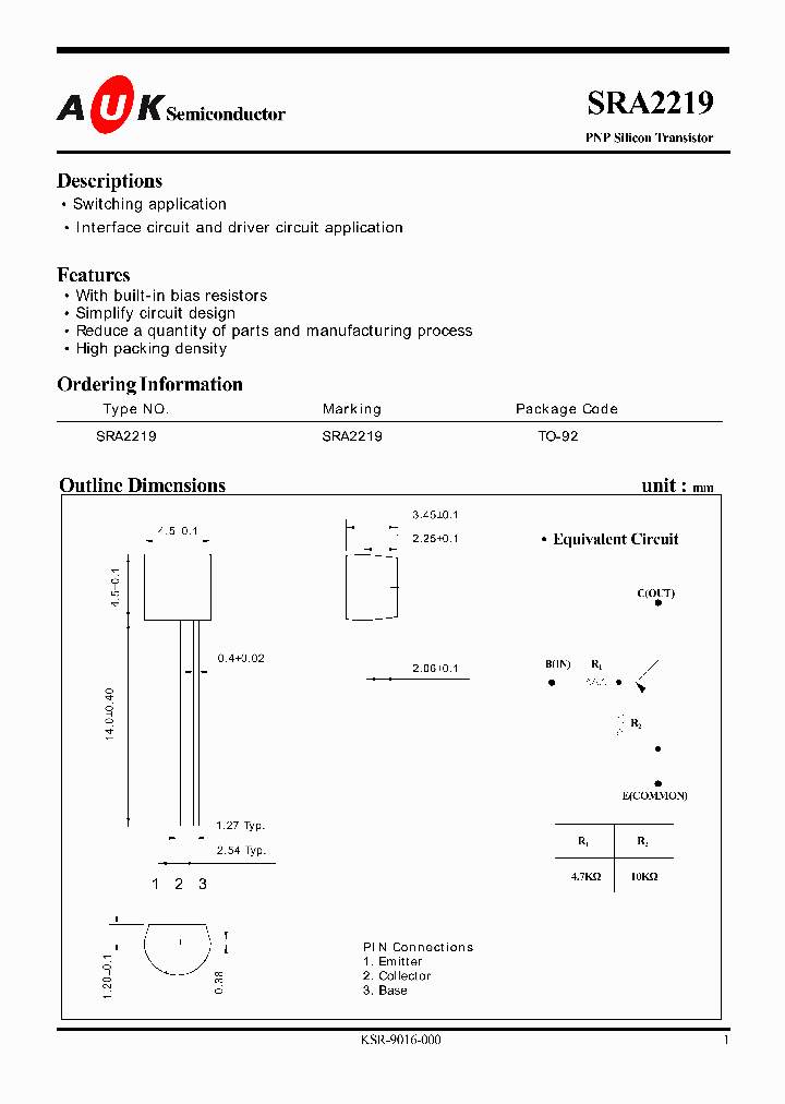 SRA2219_1316202.PDF Datasheet