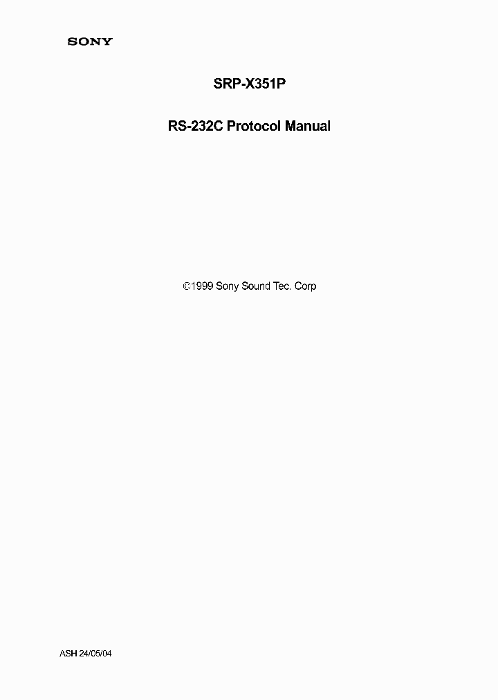 SRP-X351P_1316415.PDF Datasheet