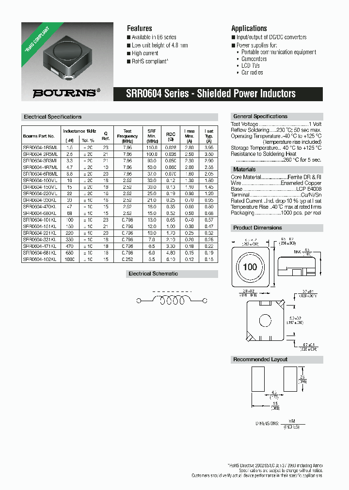 SRR0604_1103189.PDF Datasheet Download --- IC-ON-LINE