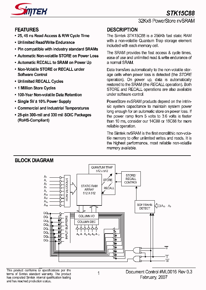 STK15C88_1318405.PDF Datasheet Download --- IC-ON-LINE