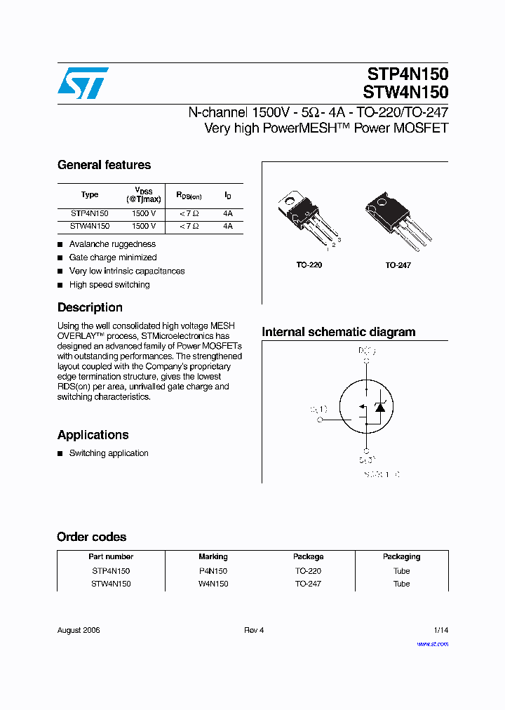 STP4N15006_1155855.PDF Datasheet