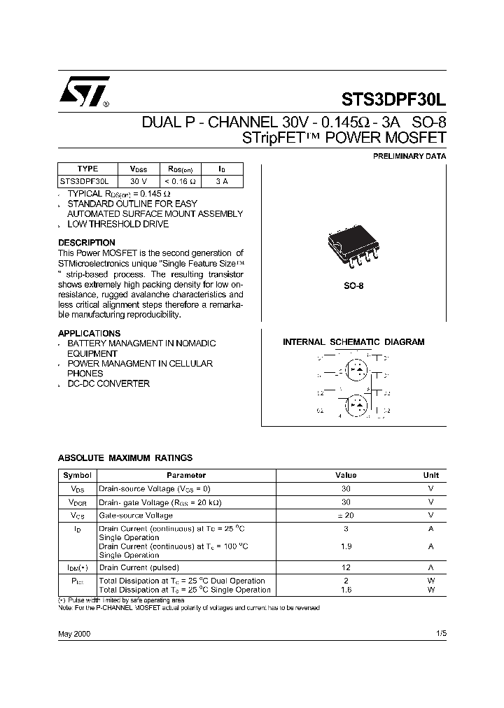 STS3DPF30L_1319367.PDF Datasheet