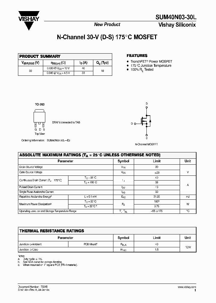 SUM40N03-30L-E3_1319820.PDF Datasheet