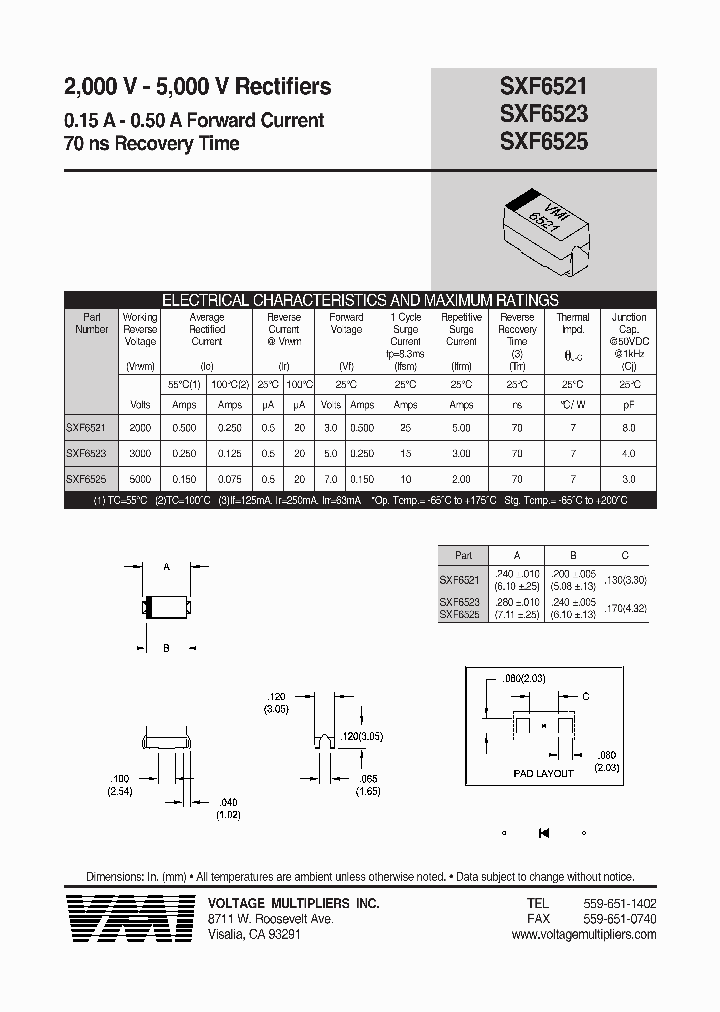 SXF6525_1320176.PDF Datasheet