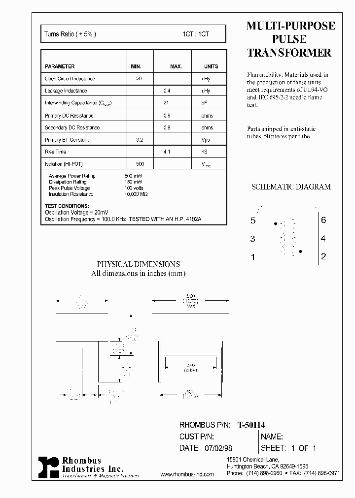 T-50114_1320960.PDF Datasheet