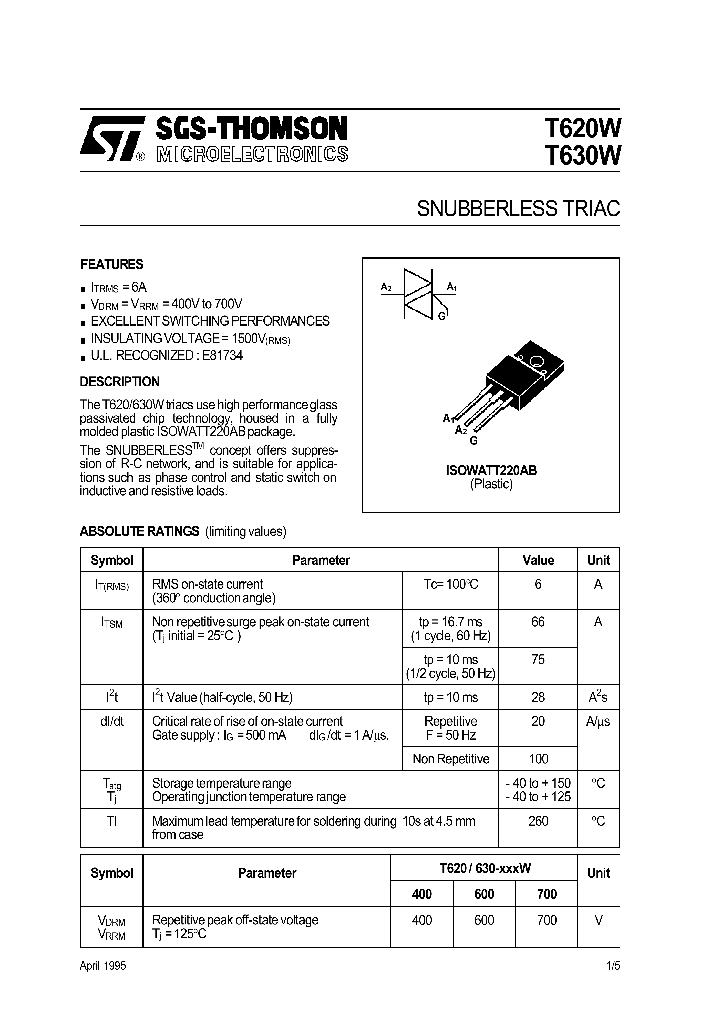 T630W_1320995.PDF Datasheet