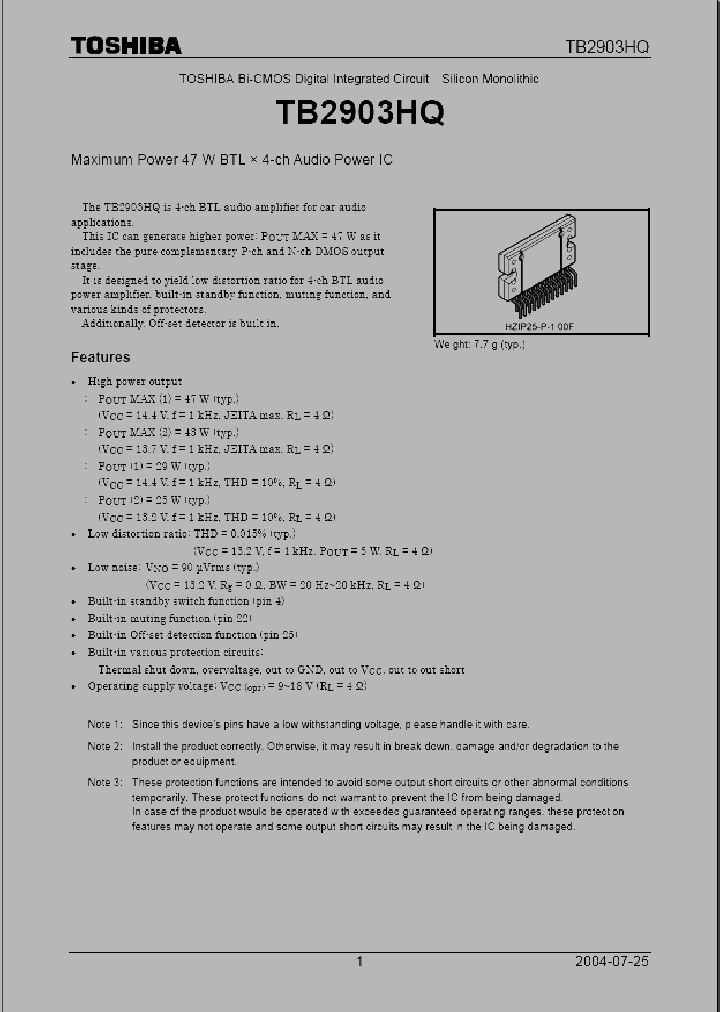TB2903HQ_1321737.PDF Datasheet Download --- IC-ON-LINE