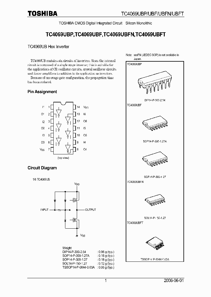 TC4069UBF_1031720.PDF Datasheet Download --- IC-ON-LINE