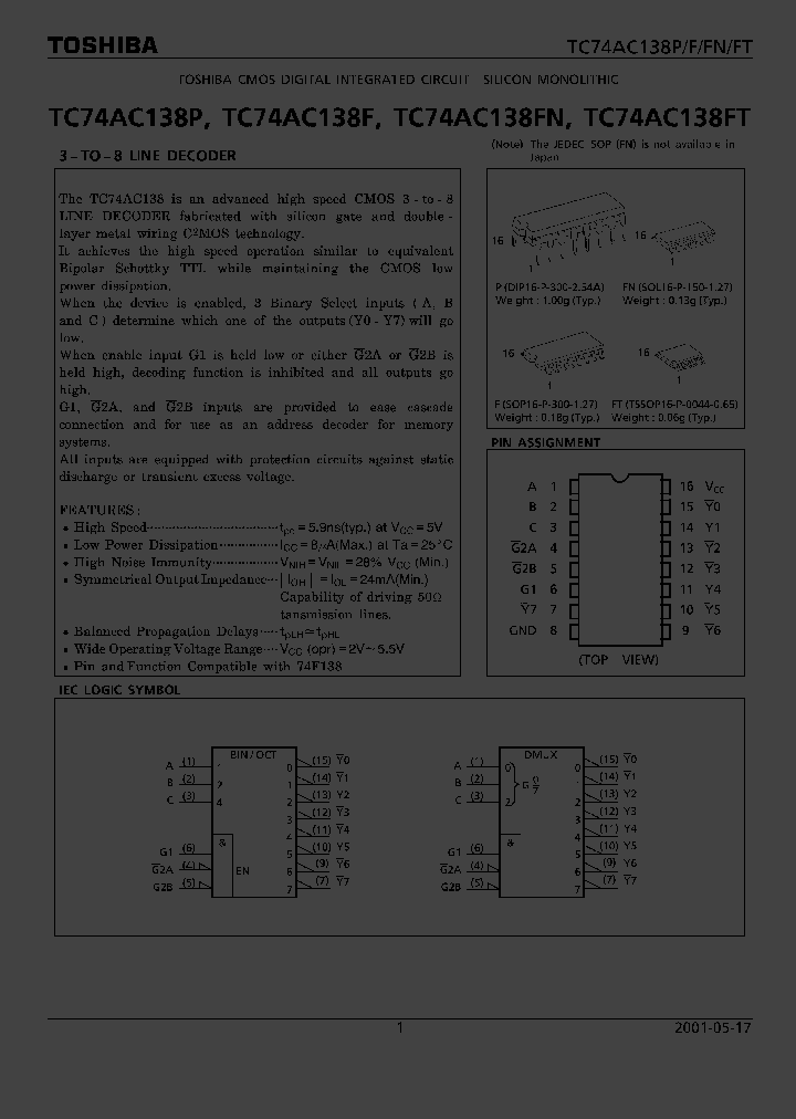 TC74AC138F_1136751.PDF Datasheet