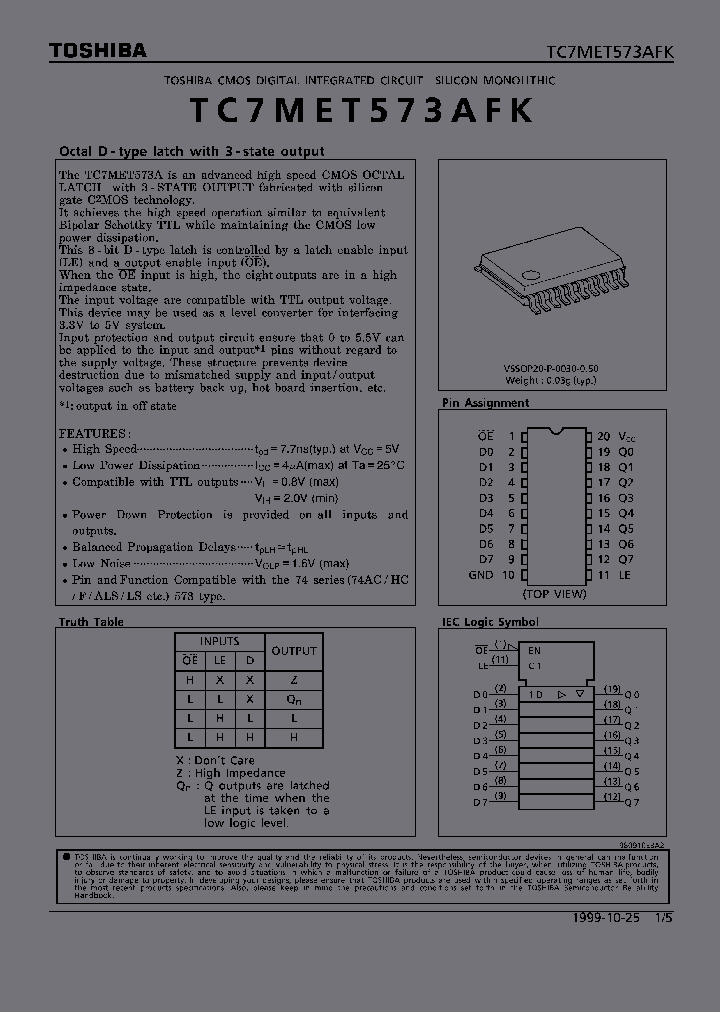 TC7MET573AFK_1322713.PDF Datasheet