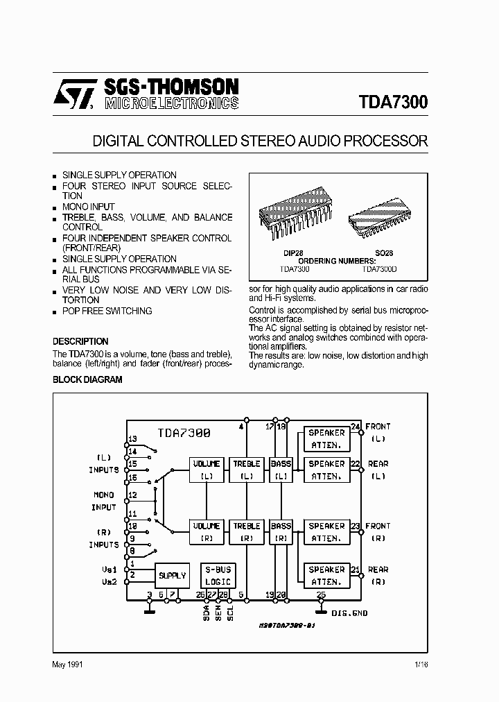 TDA7300D_1066707.PDF Datasheet