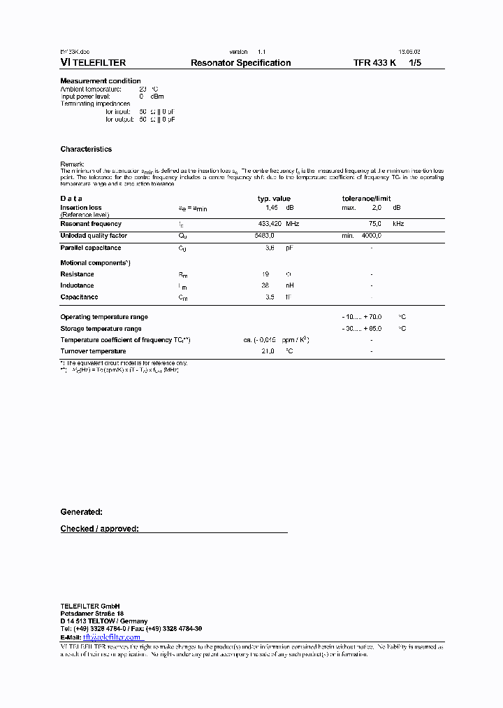 TFR433K_1324359.PDF Datasheet