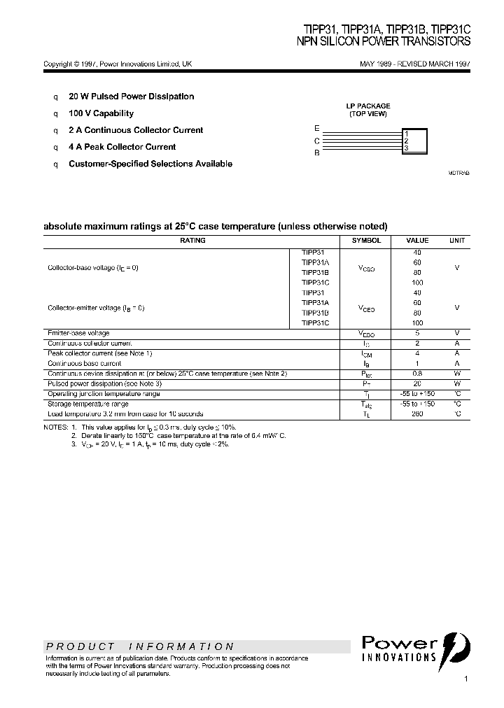 TIPP31C_1325412.PDF Datasheet