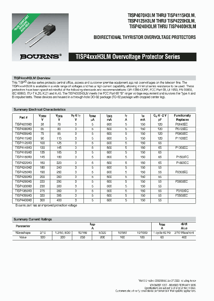 TISP4XXXH3LM_1325477.PDF Datasheet