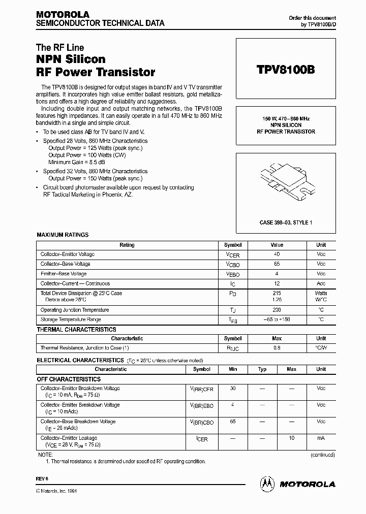 TPV8100B_1328643.PDF Datasheet