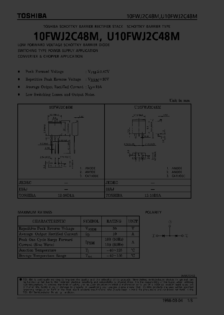 U10FWJ2C48M_1330040.PDF Datasheet Download --- IC-ON-LINE