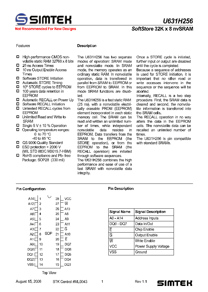 U631H256S2K25G1_1330306.PDF Datasheet