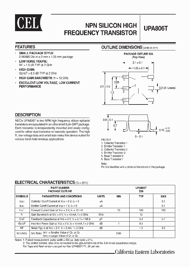 UPA806T-T1-A_1331793.PDF Datasheet