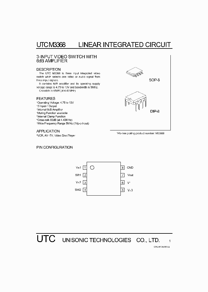 UTCM3368_1093804.PDF Datasheet