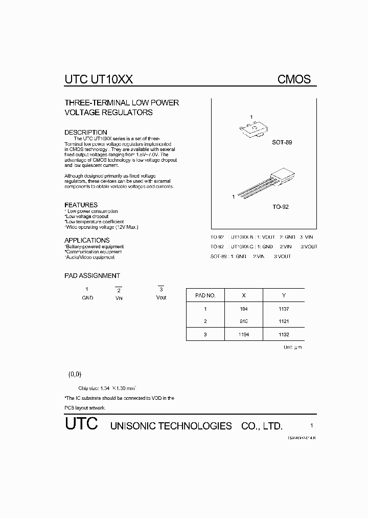 UTCUT10XX_1333164.PDF Datasheet