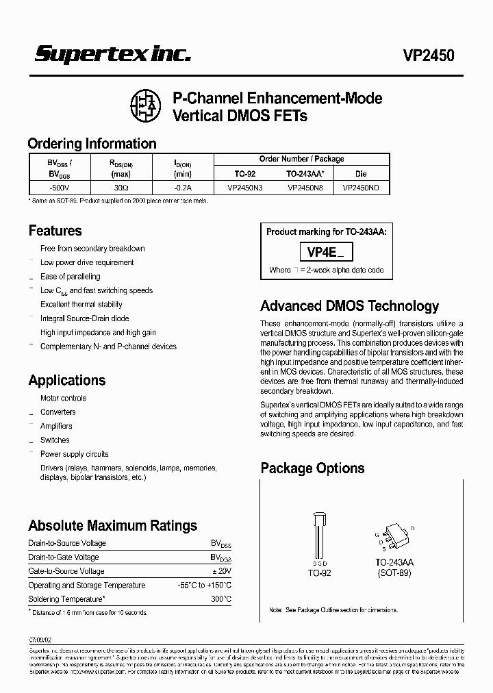 VP2450ND_1334797.PDF Datasheet