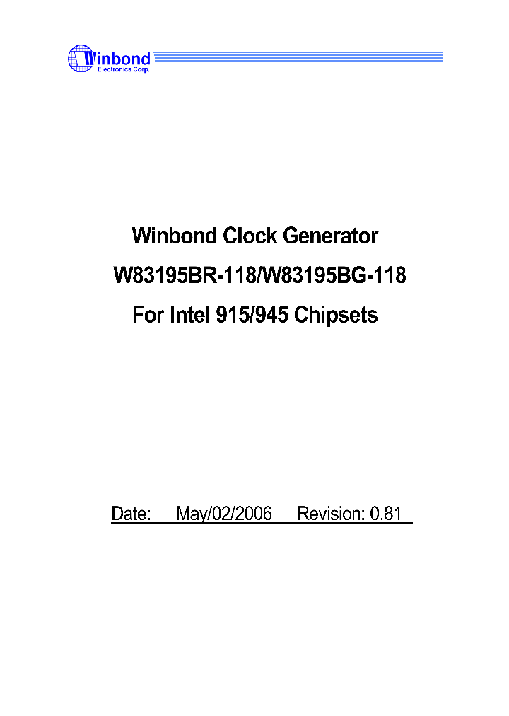W83195BG-118_1173777.PDF Datasheet